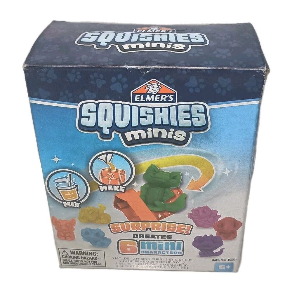 Elmer's Squishies Minis Make Your Own Brand New Kit Creates 6 Mini Characters